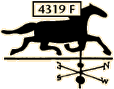 Horse weathervane