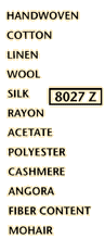 Fiber Content Labels - U